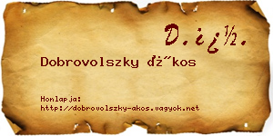 Dobrovolszky Ákos névjegykártya